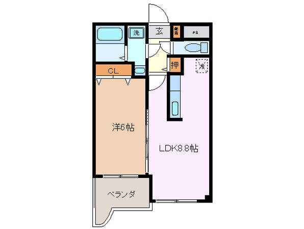 富田浜駅 徒歩10分 2階の物件間取画像